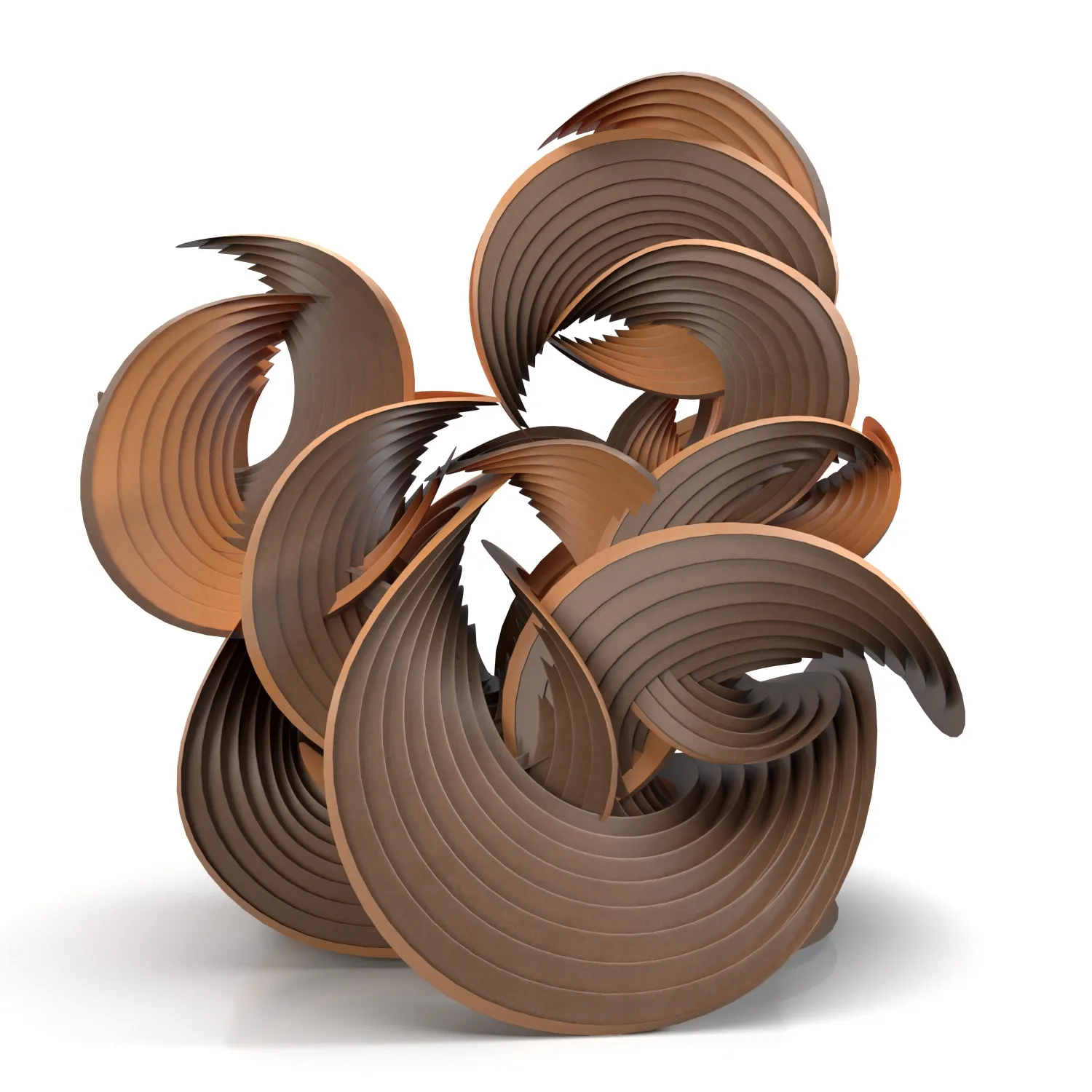 Erik Demaine Curved Crease Sculpture PBR 3D Model_01